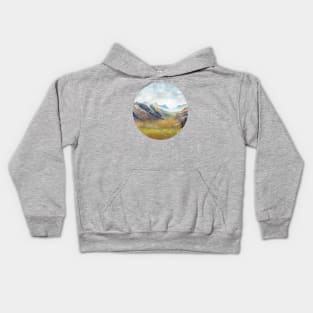 Mountain Landscape (Circle) Kids Hoodie